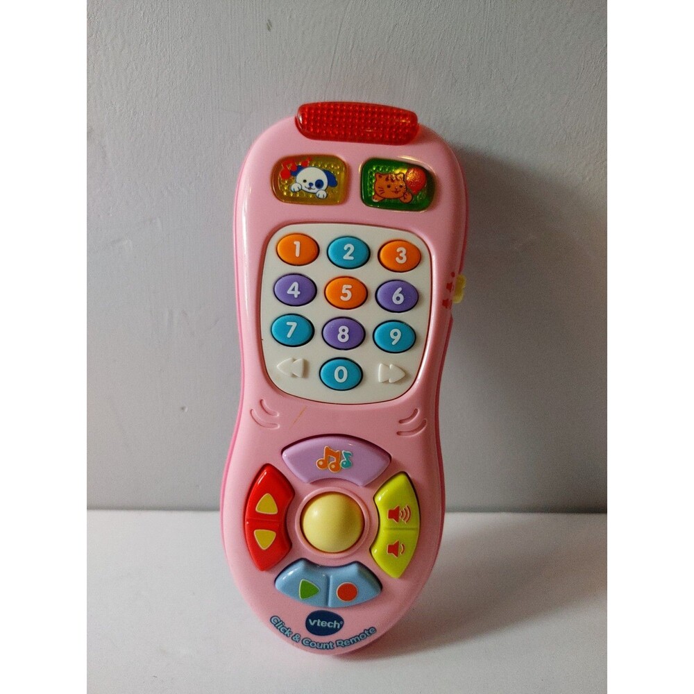 VTech Click and Count Remote Baby Kids Toy Play Sing Learn Pink Tested